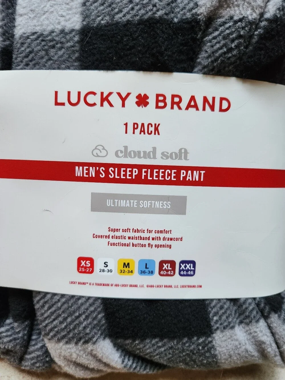 NWT Lucky Brand Mens Cloud Soft Fleece Sleep Pants Large Lot 2 Buffalo Plaid